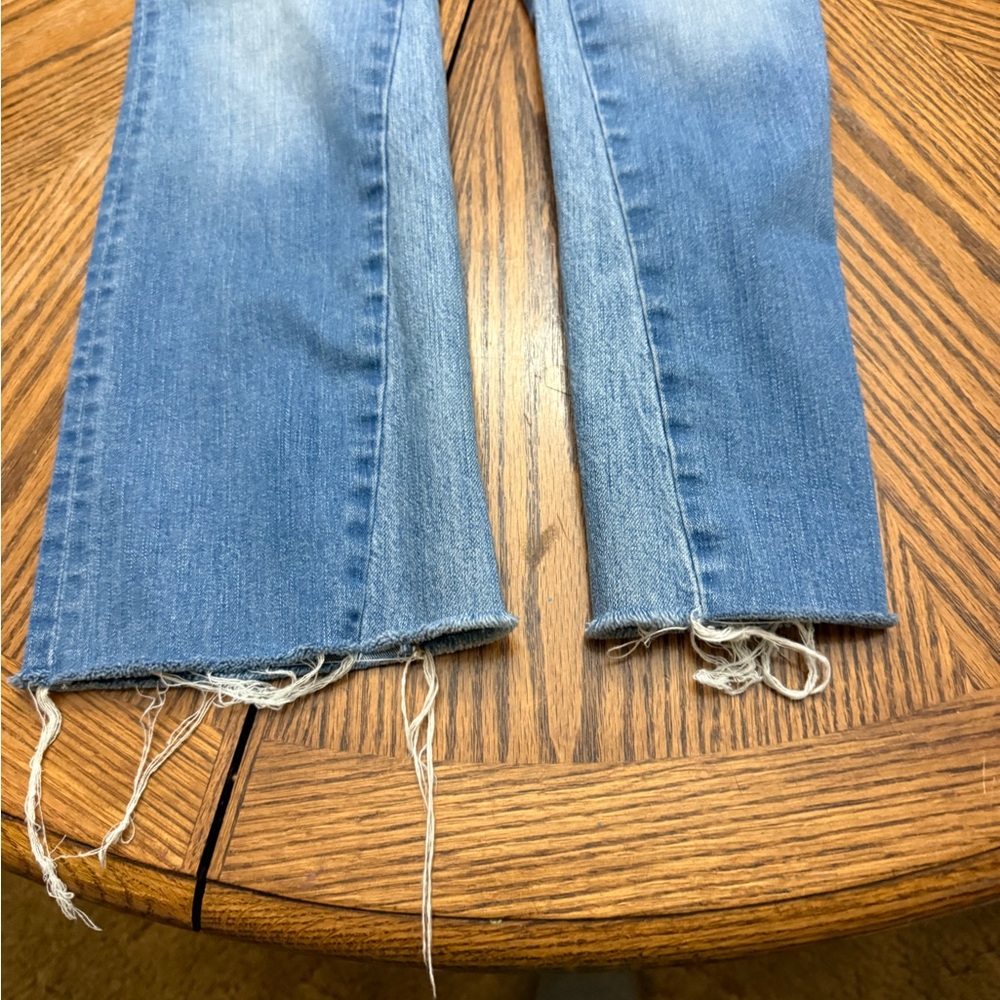 Madewell Sky Cali Demi Boot Blue Wide Leg Jeans - Picture 5 of 7